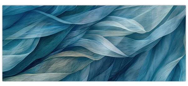 Kép - Kék és fehér fodrok (120x50 cm)