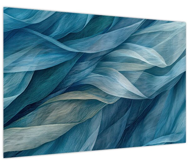 Kép - Kék és fehér fodrok (90x60 cm)