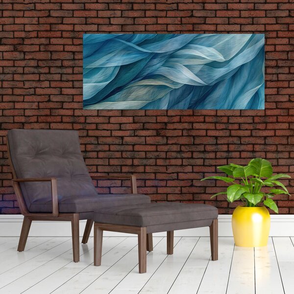 Kép - Kék és fehér fodrok (120x50 cm)