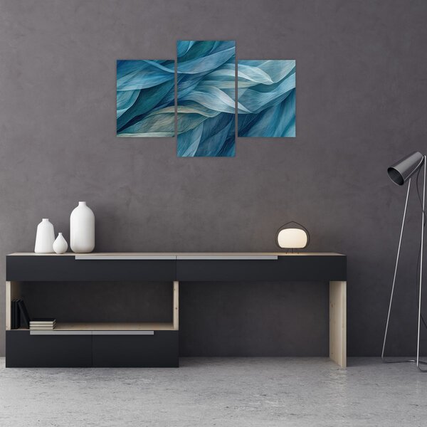 Kép - Kék és fehér fodrok (90x60 cm)