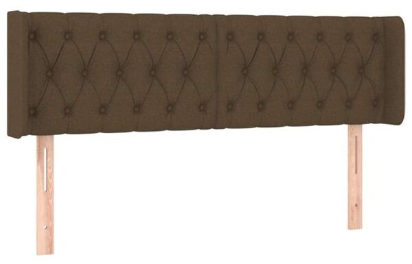 VidaXL sötétbarna szövet LED-es fejtámla 147 x 16 x 78/88 cm