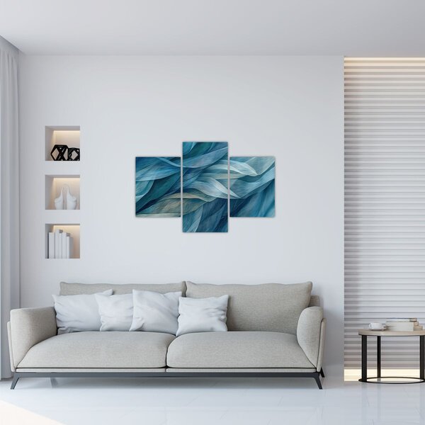 Kép - Kék és fehér fodrok (90x60 cm)