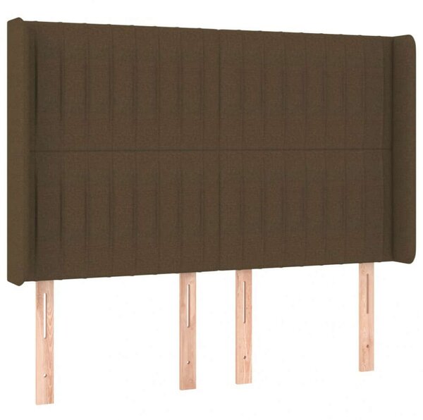 VidaXL LED Ágyfejtámla - Sötétbarna - 147x128cm