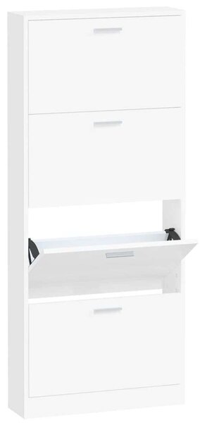 VidaXL Cipősszekrény - Fehér - 4 Fiók - 150cm