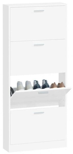 VidaXL Cipősszekrény - Fehér - 4 Fiók - 150cm