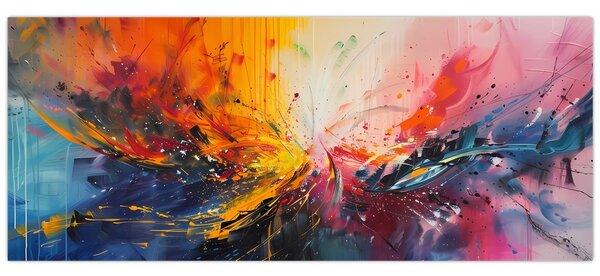 Kép - Színes absztrakció (120x50 cm)