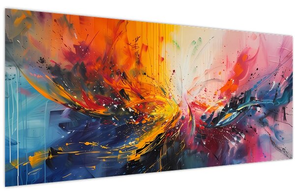 Kép - Színes absztrakció (120x50 cm)