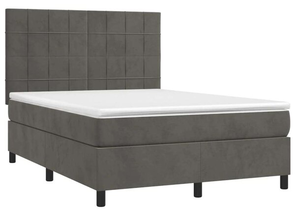 VidaXL Bársony Ágy LED-del - 140x190 cm
