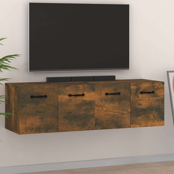 VidaXL 2 db füstös tölgyszínű szerelt fa faliszekrény 80x35x36,5 cm