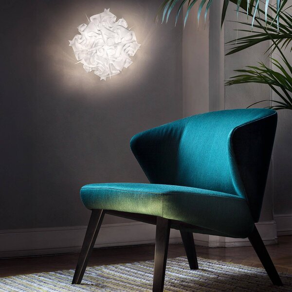 Slamp Veli - format. lámpa, Ø 53cm, opál, dimmelhető, Fehér / opál, Nappali / Étkező, Műanyag, Dizájn