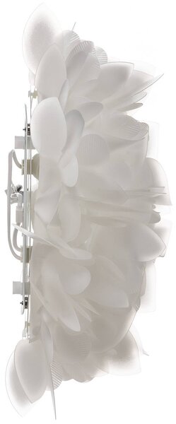 Slamp Veli Foliage Medium fali világítás, Ø 54 cm, dimmelhető, Fehér / opál, Nappali / Étkező, Műanyag, Dizájn