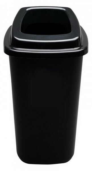 Plafor Sort szelektív hulladékgyűjtő, szemetes 45L fekete/fekete