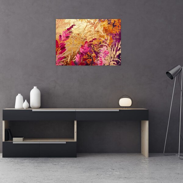 Kép - Absztrakt festmény virágok II. (70x50 cm)