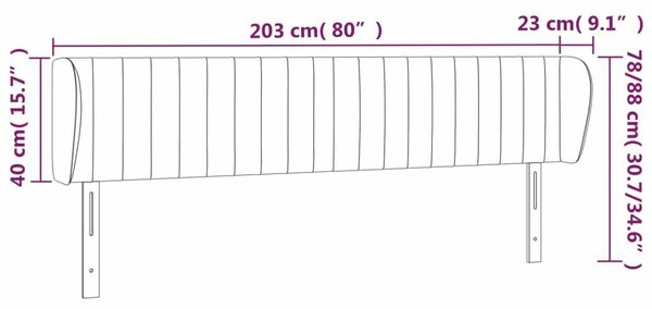 Fejtámla Szárnyakkal - Szövet - 203cm