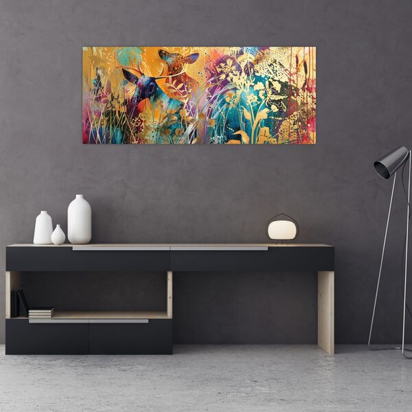 Kép - Absztrakt festmény a természetről (120x50 cm)