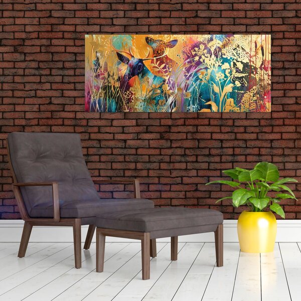 Kép - Absztrakt festmény a természetről (120x50 cm)