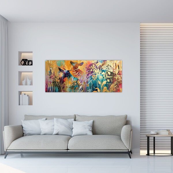 Kép - Absztrakt festmény a természetről (120x50 cm)