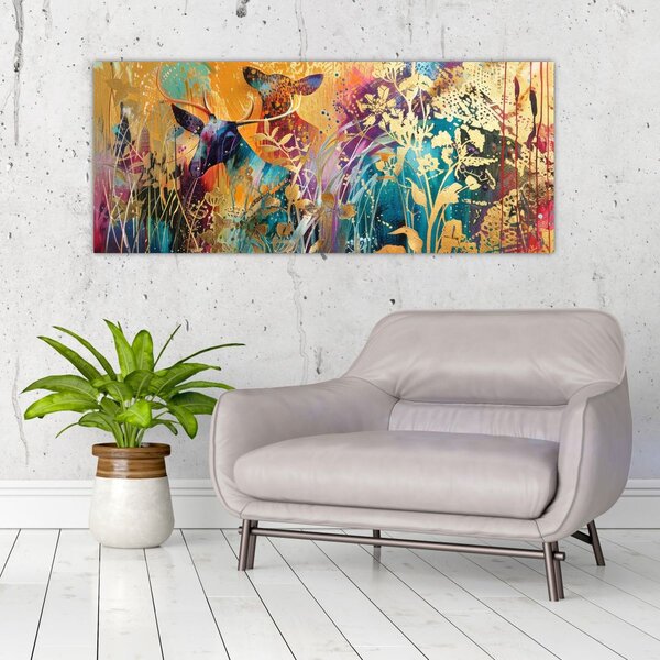 Kép - Absztrakt festmény a természetről (120x50 cm)