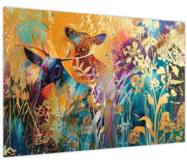 Kép - Absztrakt festmény a természetről (90x60 cm)