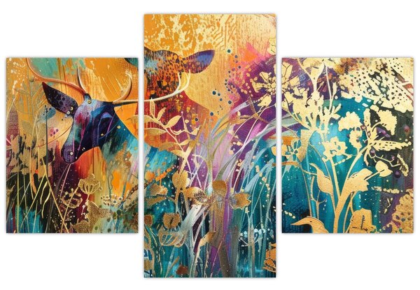 Kép - Absztrakt festmény a természetről (90x60 cm)