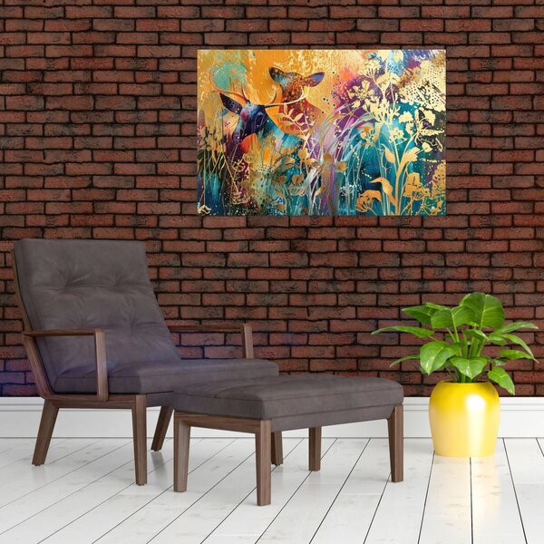 Kép - Absztrakt festmény a természetről (90x60 cm)
