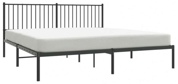 VidaXL fekete fém ágykeret fejtámlával 183 x 213 cm