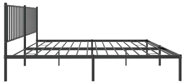VidaXL fekete fém ágykeret fejtámlával 183 x 213 cm