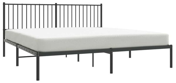 VidaXL fekete fém ágykeret fejtámlával 183 x 213 cm