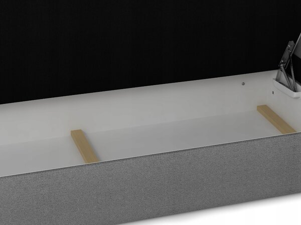 Franciaágy Boxspring 140 cm Fade 2 (szürke) (matraccal és tárolóhellyel)