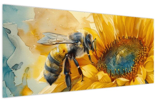 Kép - Méh, akvarell (120x50 cm)