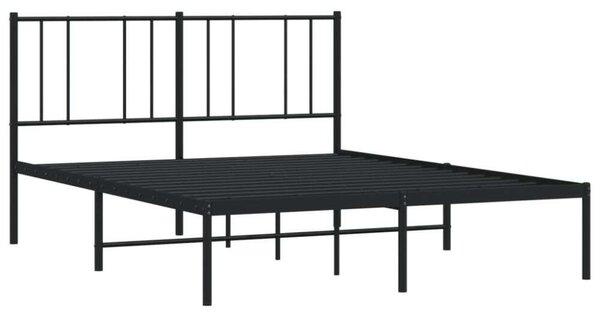 VidaXL Fém Ágykeret Fejtámlával - 150x200 cm