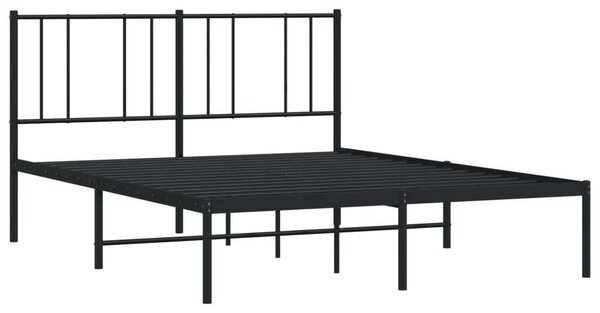 VidaXL Fém Ágykeret Fejtámlával - 150x200 cm
