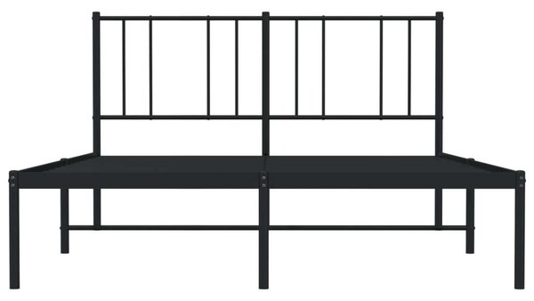 VidaXL Fém Ágykeret Fejtámlával - 150x200 cm