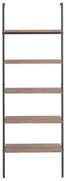 5 Polcos Létrapolc - Fa és Fém - 64x35x185 cm