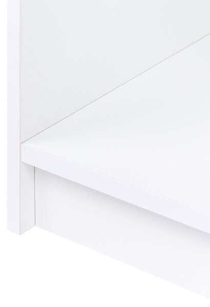 Háromszintes könyvespolc ZEHNA 117 cm Fehér