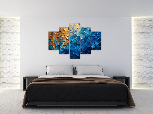 Kép - Kék-arany festmény (150x105 cm)