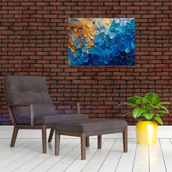 Kép - Kék-arany festmény (70x50 cm)