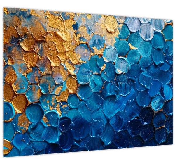 Kép - Kék-arany festmény (70x50 cm)