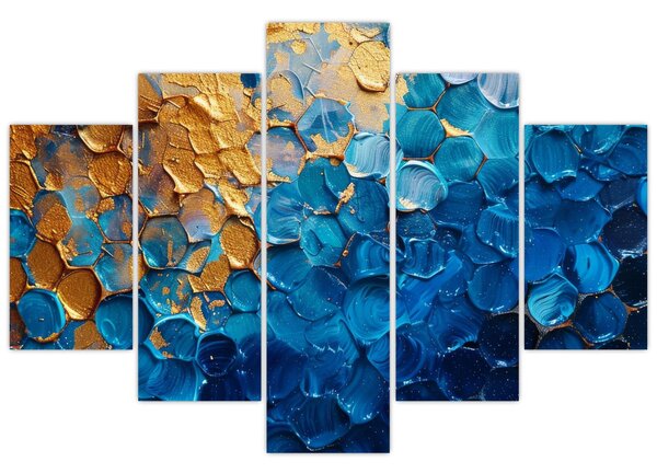 Kép - Kék-arany festmény (150x105 cm)