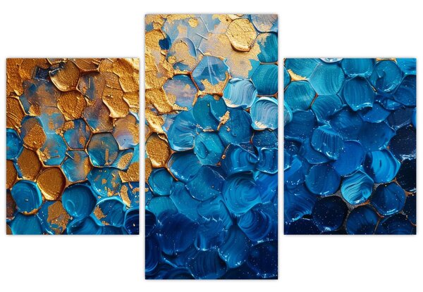 Kép - Kék-arany festmény (90x60 cm)
