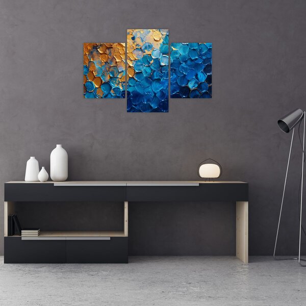 Kép - Kék-arany festmény (90x60 cm)