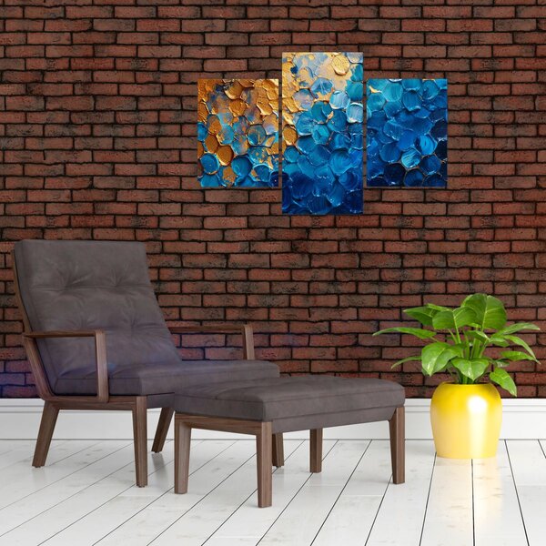 Kép - Kék-arany festmény (90x60 cm)