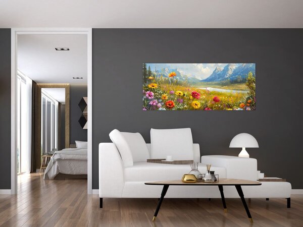 Kép - Festett táj (120x50 cm)