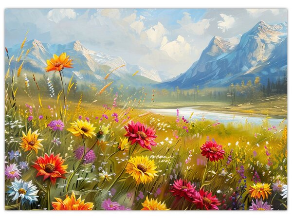 Kép - Festett táj (70x50 cm)