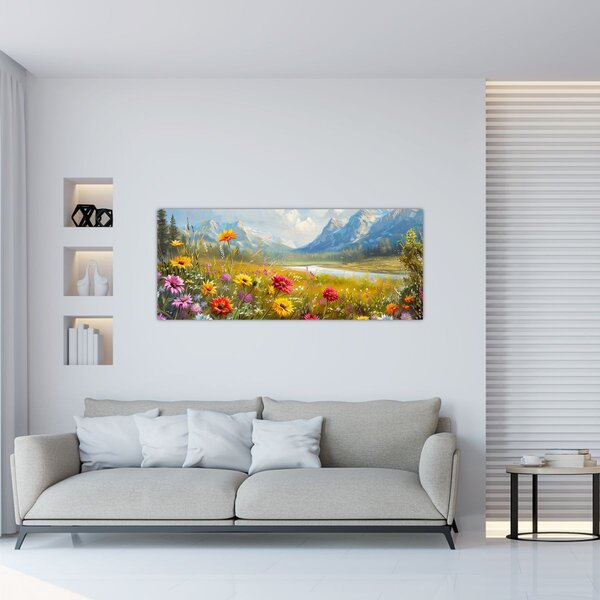 Kép - Festett táj (120x50 cm)