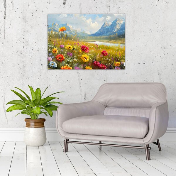 Kép - Festett táj (70x50 cm)