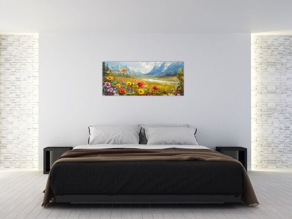 Kép - Festett táj (120x50 cm)