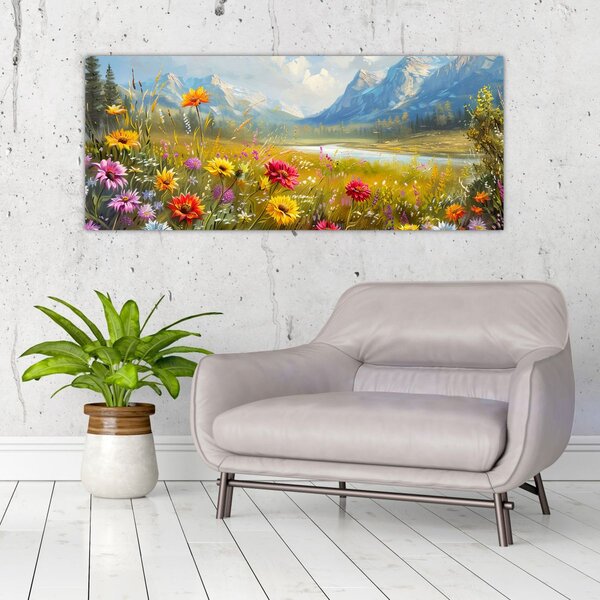 Kép - Festett táj (120x50 cm)