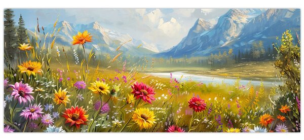 Kép - Festett táj (120x50 cm)