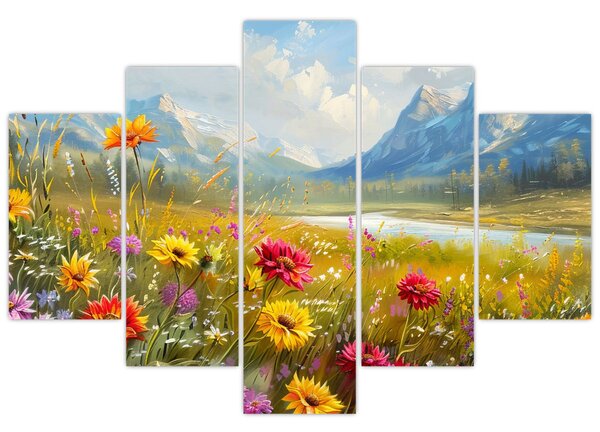 Kép - Festett táj (150x105 cm)